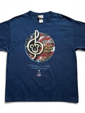 Vintage Disney Magic Music Days Navy Graphic Tee XL